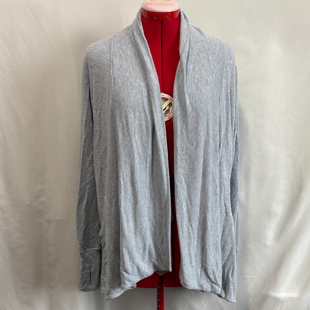 Athleta Light Gray Open Front Cardigan